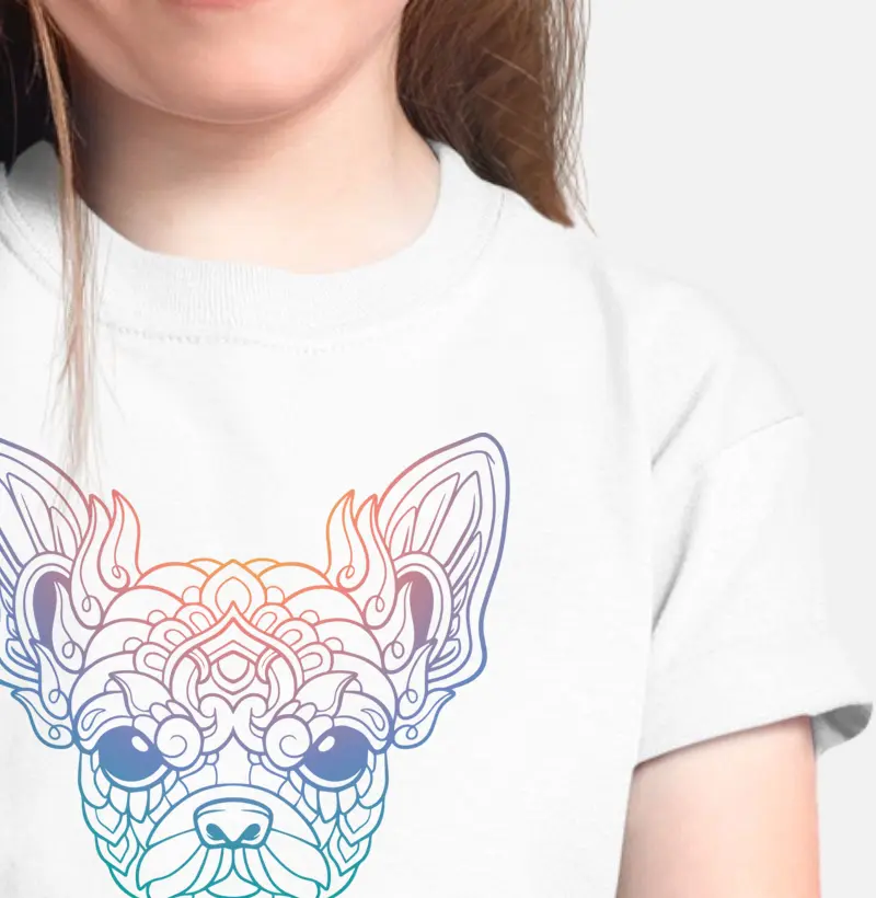 Chihuahua Arte Zen Neon