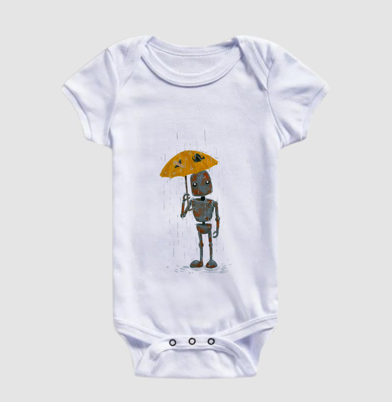 Body Infantil Robô Enferrujado 