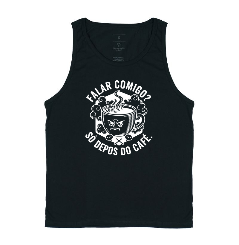 Camiseta Café - FALAR COMIGO? SÓ DEPOIS DO CAFÉ.