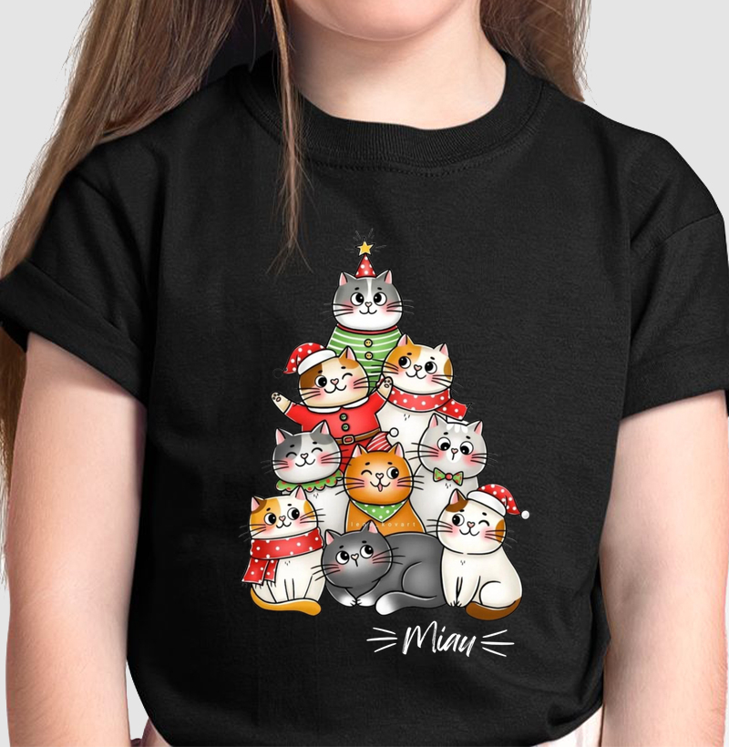 Camiseta Miau Arvore de gatinhos