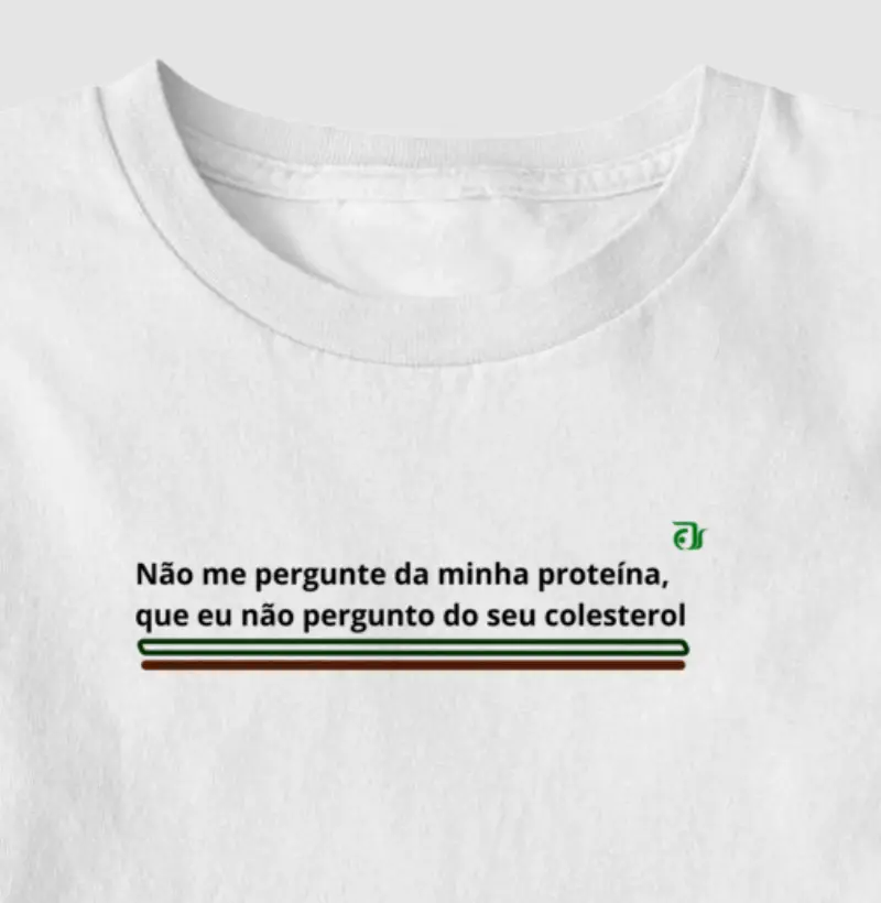 Não me pergunte da minha proteína, que eu não pergunto do seu colesterol 
