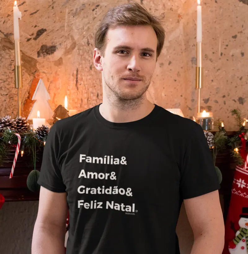 Camiseta Família e Feliz Natal