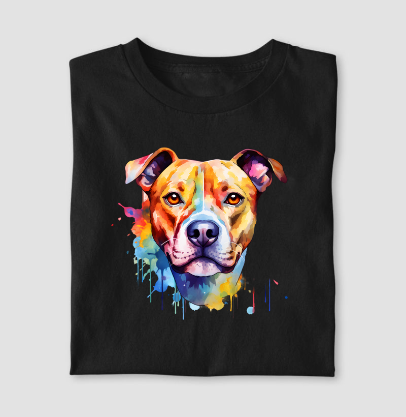 American Staffordshire aquarela