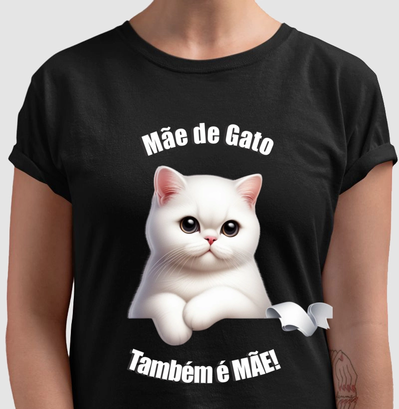 Mãe de gato branco