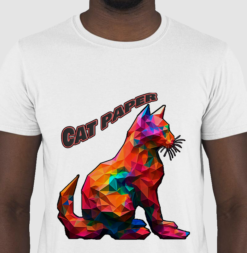 Camiseta Cat Paper