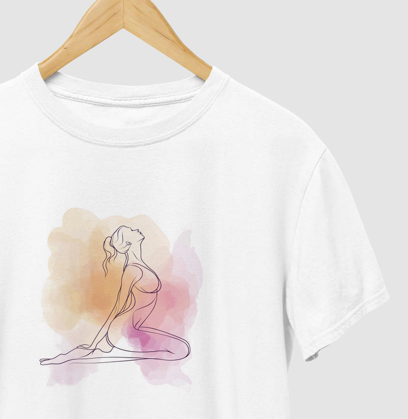 Camiseta yoga peito aberto