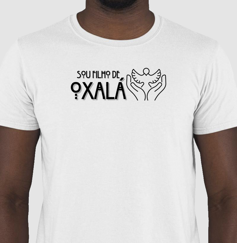 Camiseta Filho de Oxalá Sombreada Branca