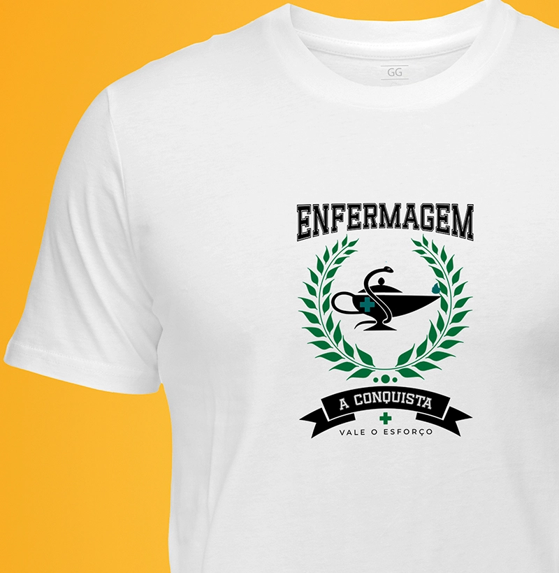 Camiseta Enfermagem Conquista - masculina