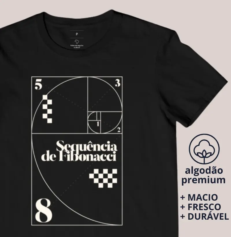 Camiseta Sequência de Fibonacci 