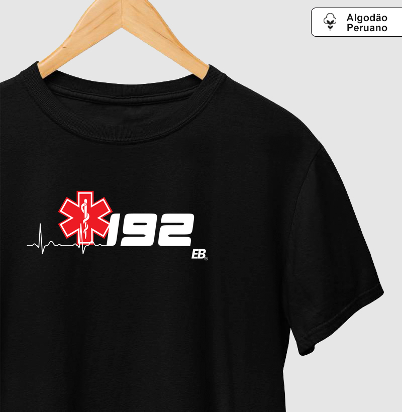 Camiseta Algodão Peruano – Eletrocardiograma, Estrela da Vida & 192