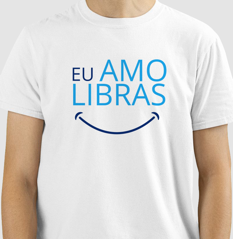 Eu amo Libras - Azul