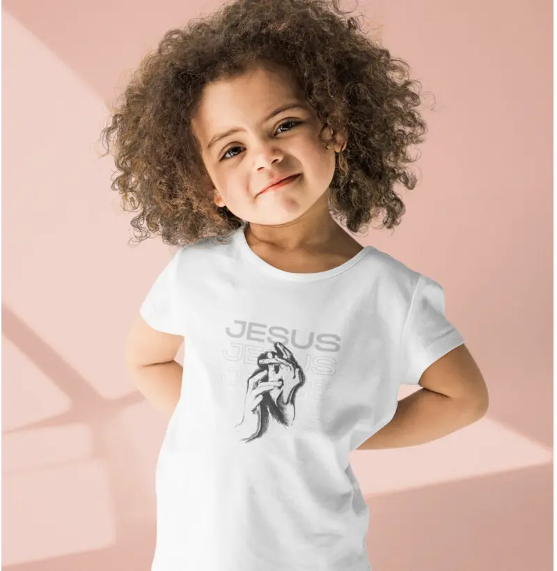 Camiseta infantil Jesus em Libras | Toque de fé UNISEX