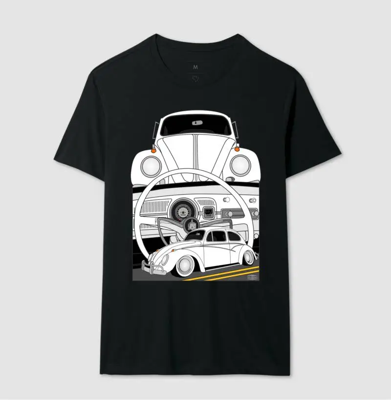 Camiseta Fusca Painel Antigo Branco