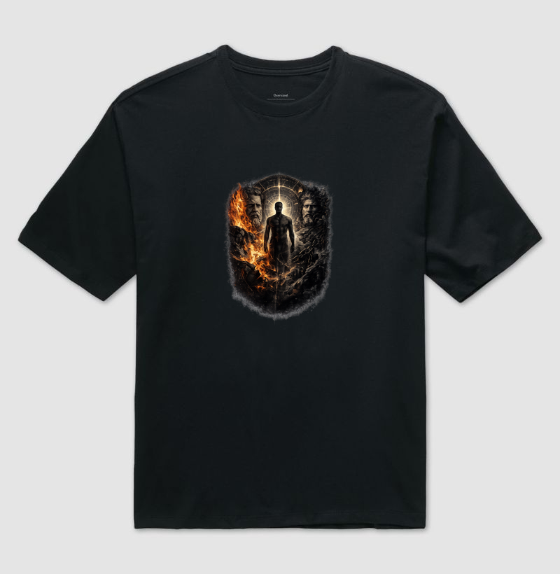Camiseta Estoicismo "Flames and Shadows"