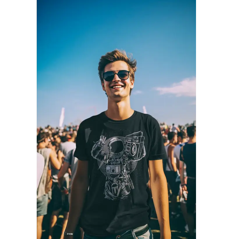 Astronauta viajando na música