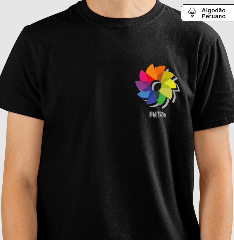 T-SHIRT "DIA" / FLOR DO SOL PEQUENA (ALGODÃO PERUANO)