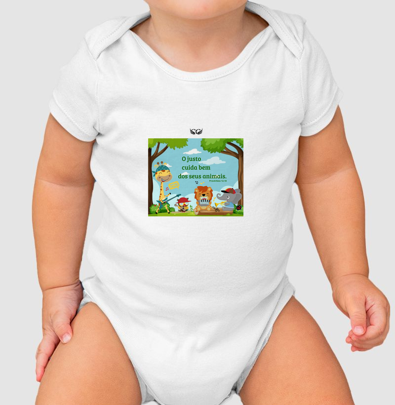 Body Infantil O justo cuida bem dos seus animais