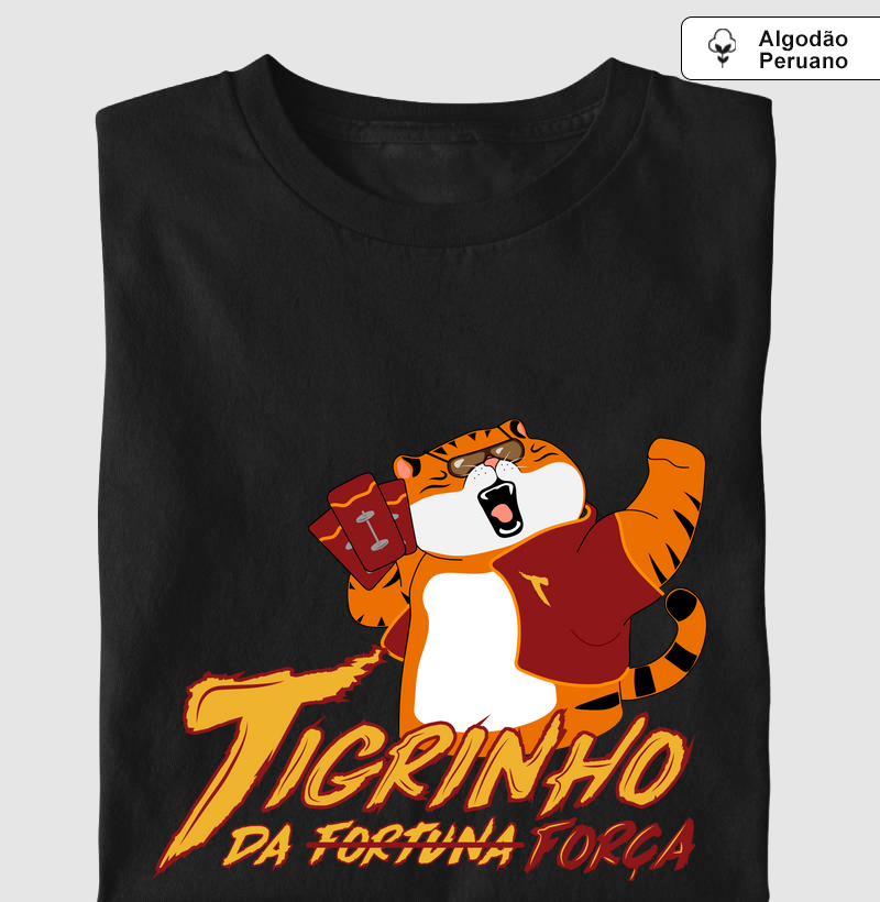 T-shirt Tigrinho da Força Algodão Peruano
