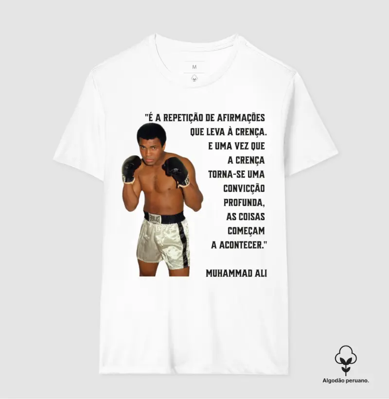 Camiseta Premium Repetição de Afirmações