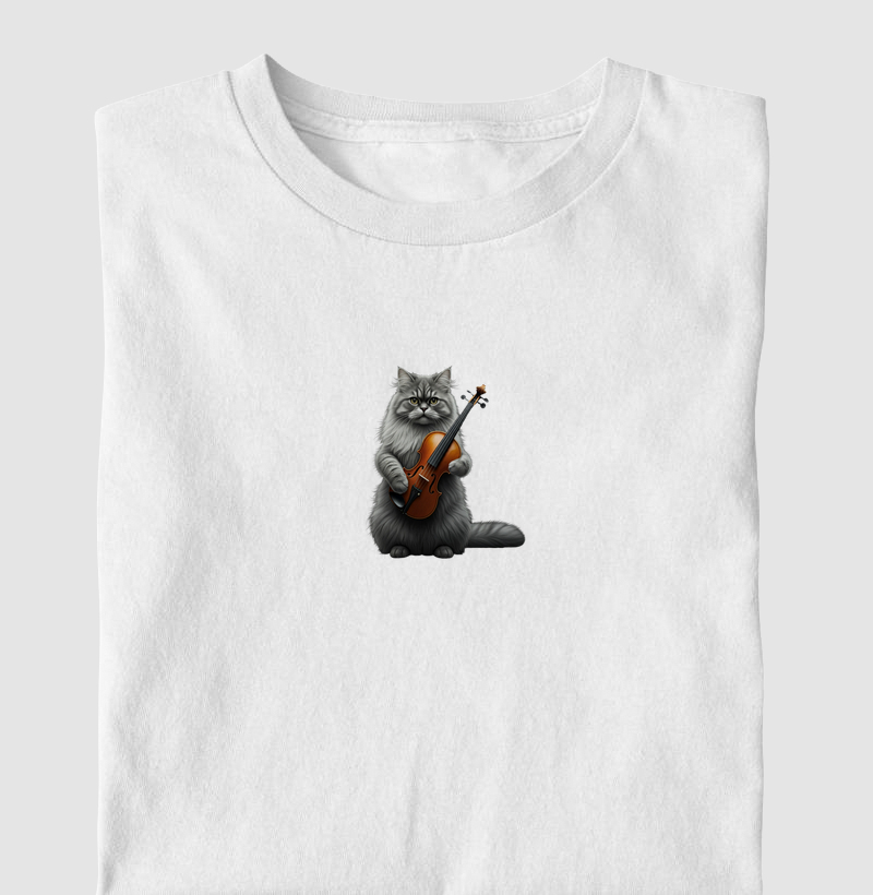 T-shirt Gato Violinista 