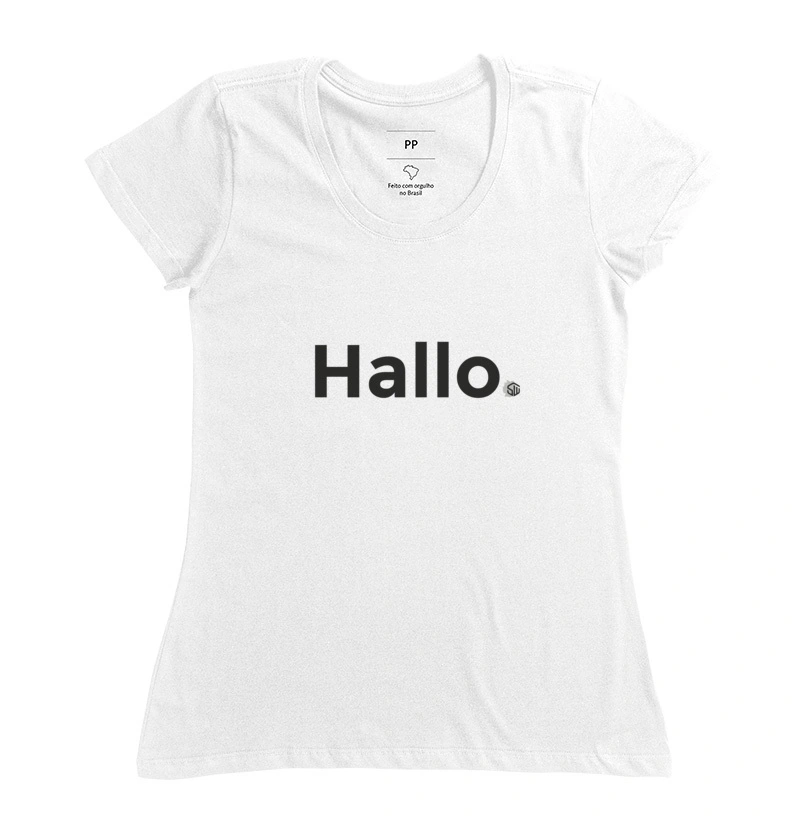 Camiseta feminina Hallo 