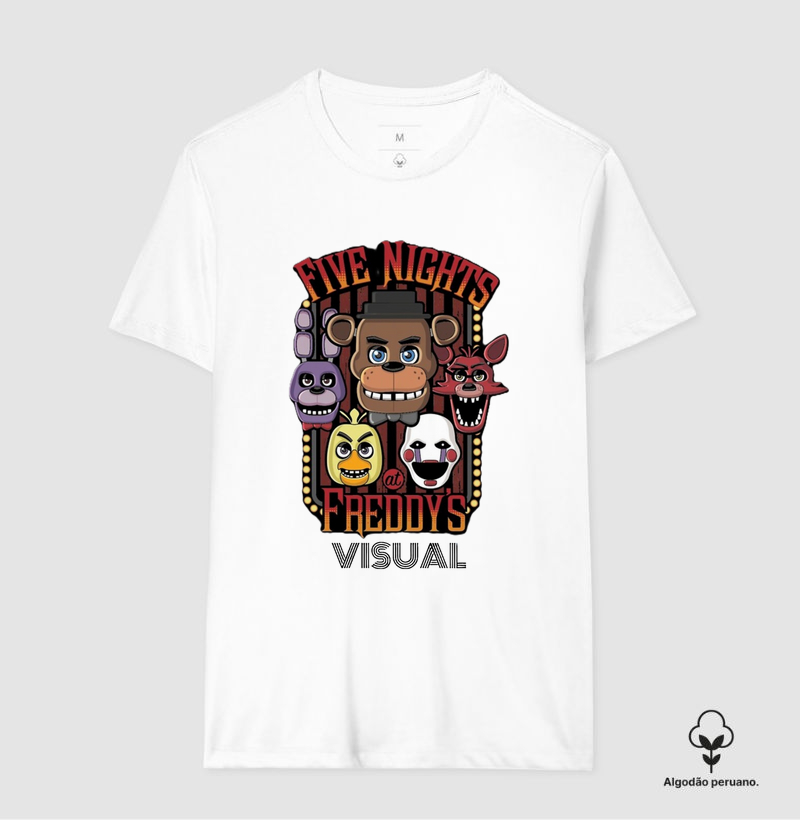 Camiseta Algodão Peruano FNAF V2 GL