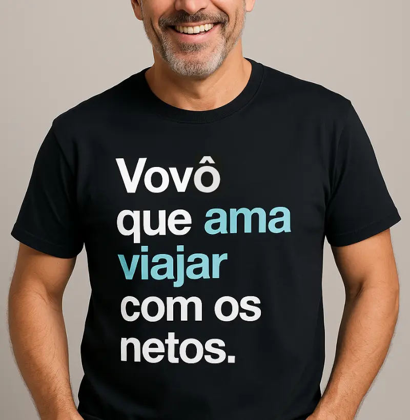 Vovô que ama viajar com os netos