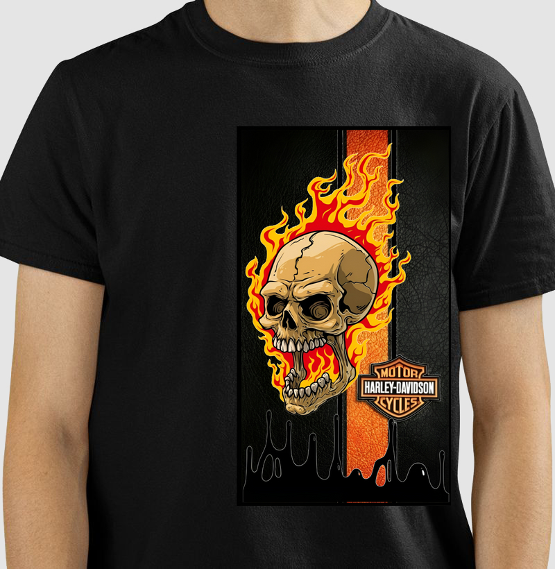 Camiseta Harley Fogo