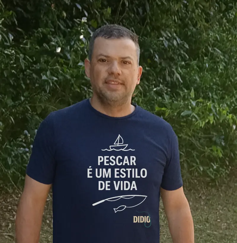 Camiseta minimalista pescar é um estilo de vida