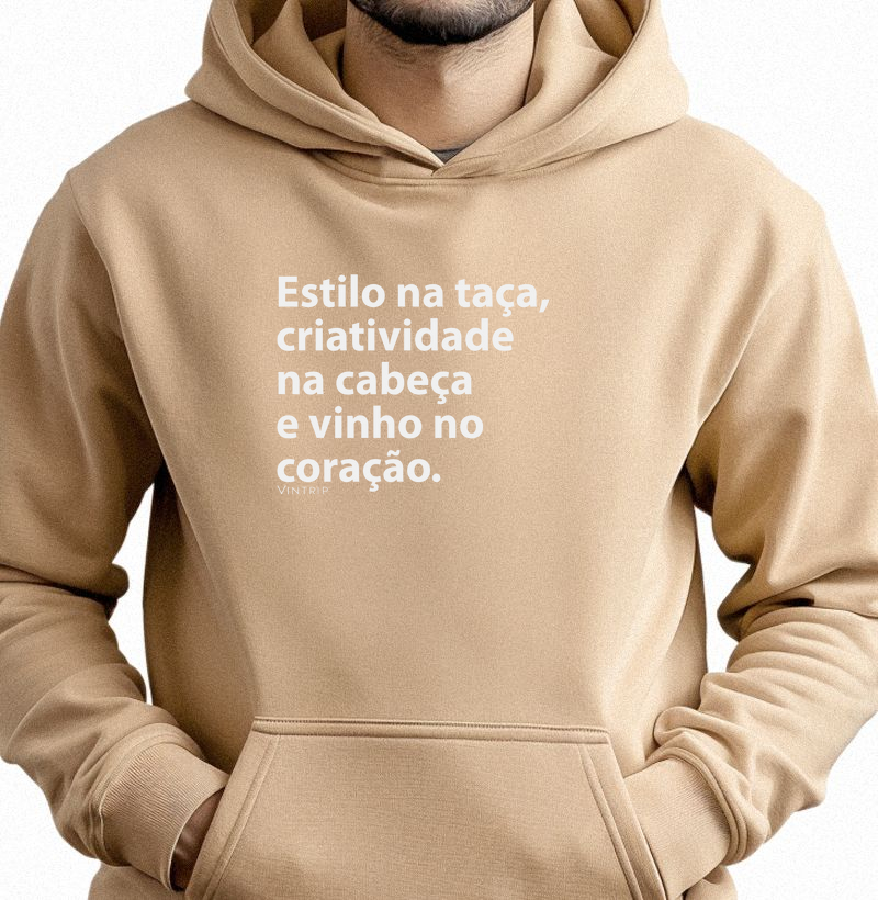 Estilo na taça, criatividade na cabeça e vinho no coração.