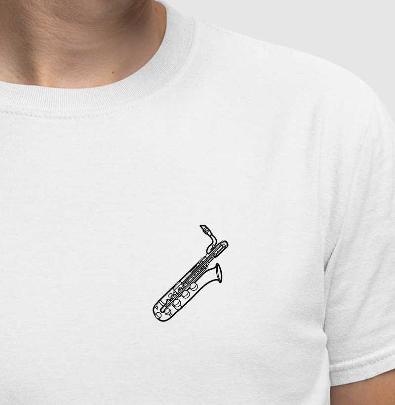 T-shirt Sax Barítono Minimalista