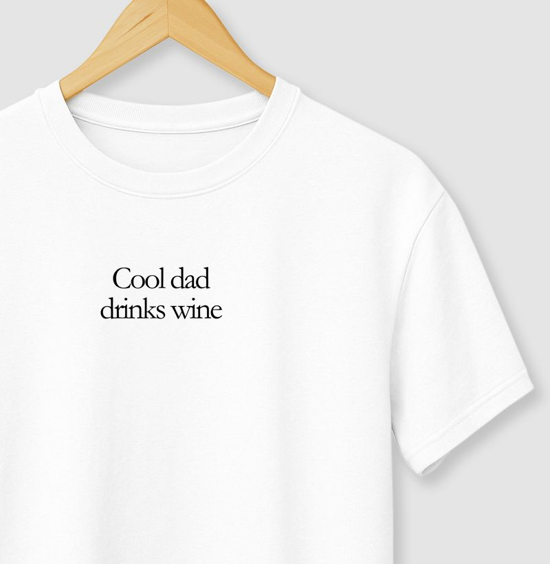 Cool dad drinks wine