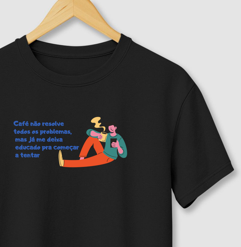 Camiseta Café Me Deixa Educado