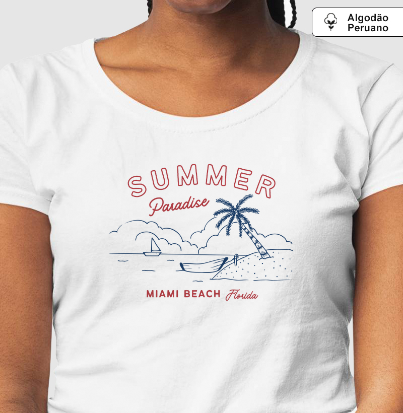 Camiseta Algodão Peruano Miami