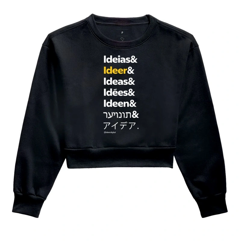 Moletom Cropped Ideer Digital "Mundo"