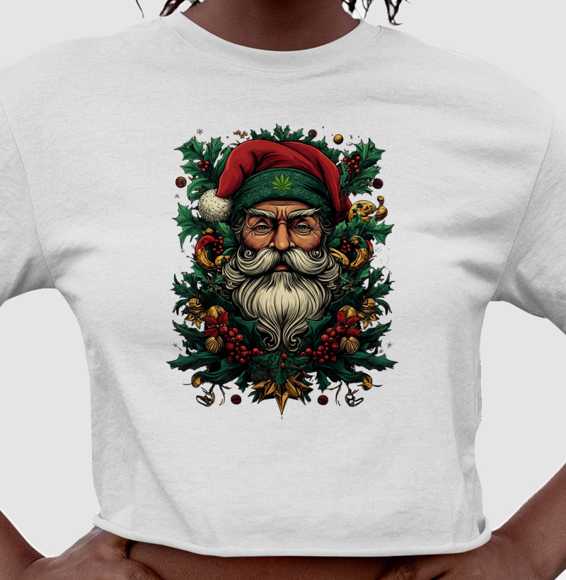 Cropped Santa Wreath – 420 Edition