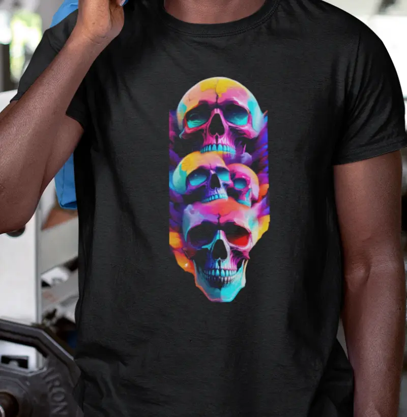 Camiseta Neon Skull - Qualidade Reserva