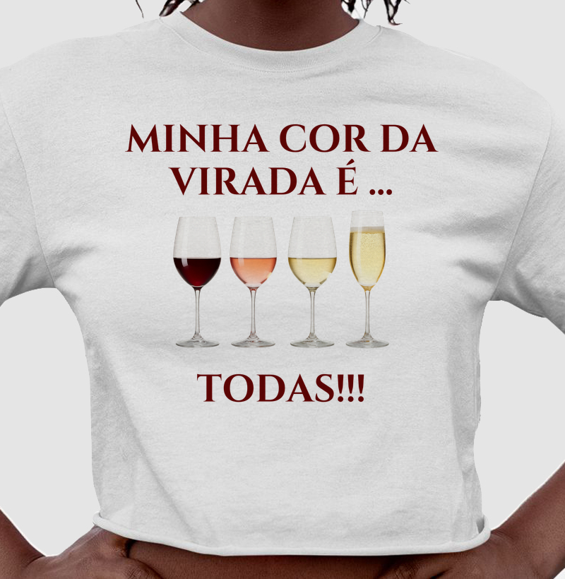  Camiseta Cropped Minha Cor da Virada É