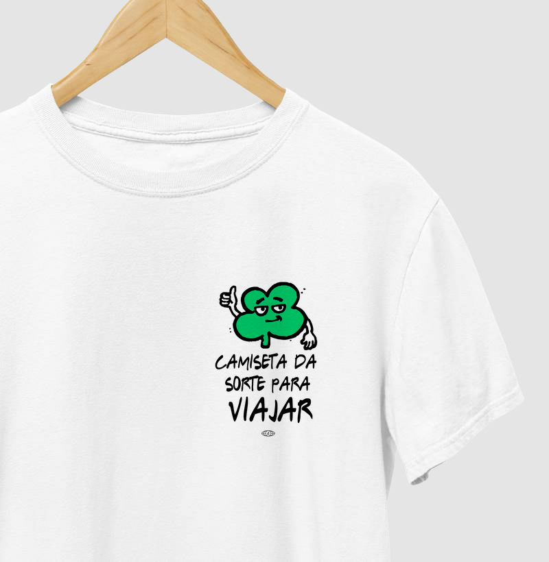 Camiseta da sorte para viajar