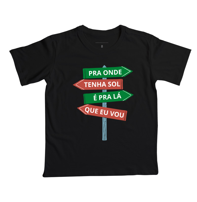 Camiseta Placa Viagem - Para Onde