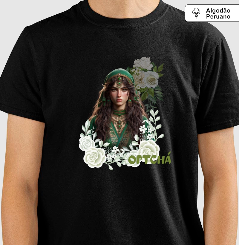 Camiseta Algodão Peruano - Premium - Cigana Esmeralda
