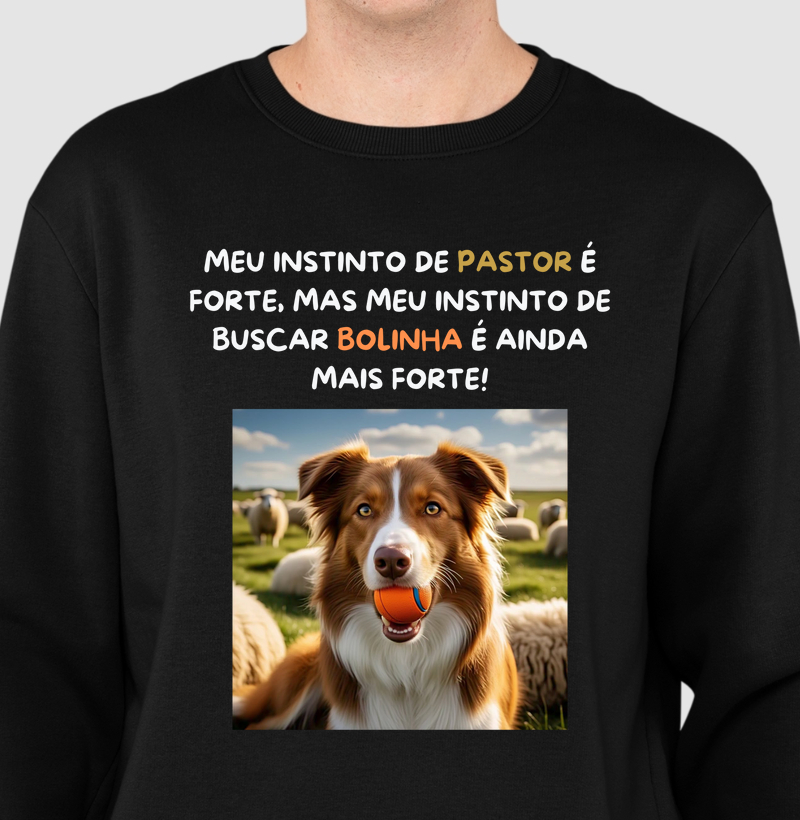 Meu instinto de buscar bolinha é forte