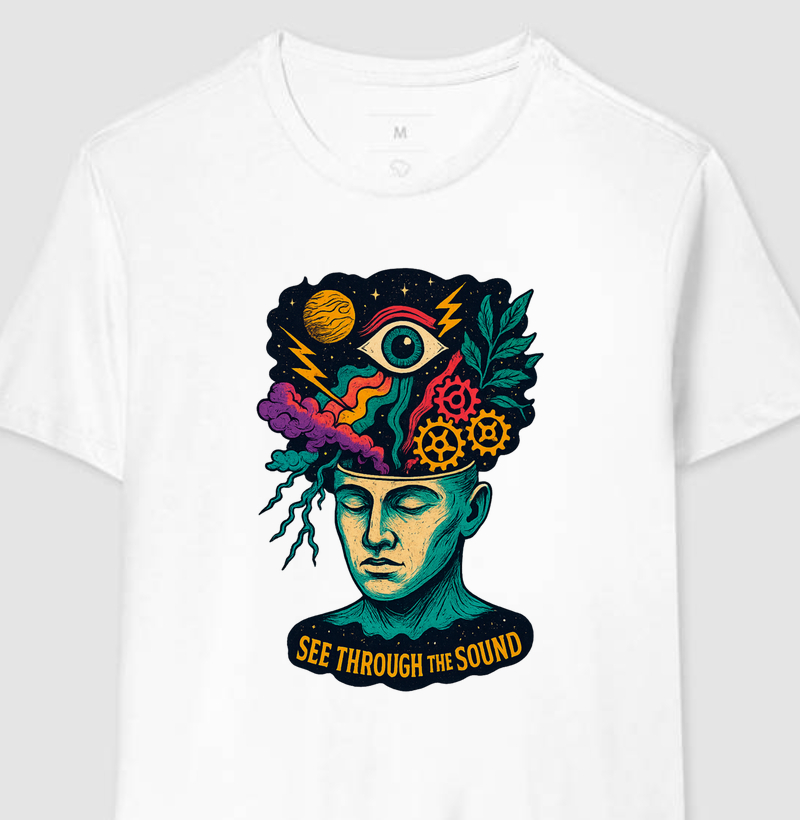 Camiseta Veja através do som®