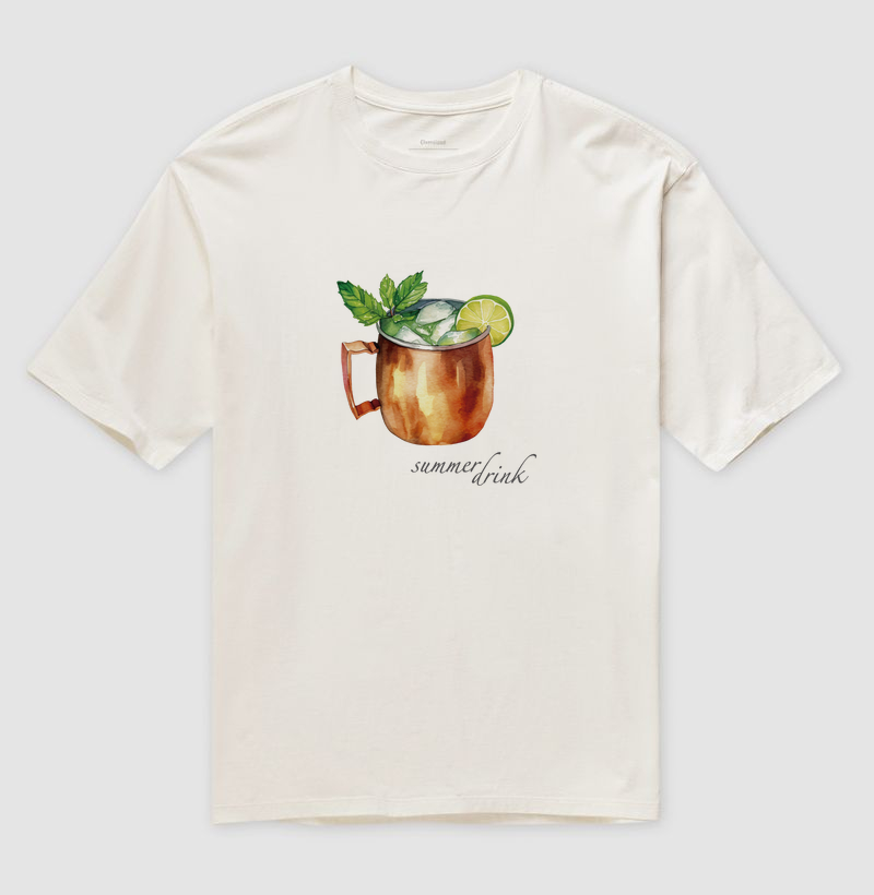 Camiseta Oversized Mint Drink