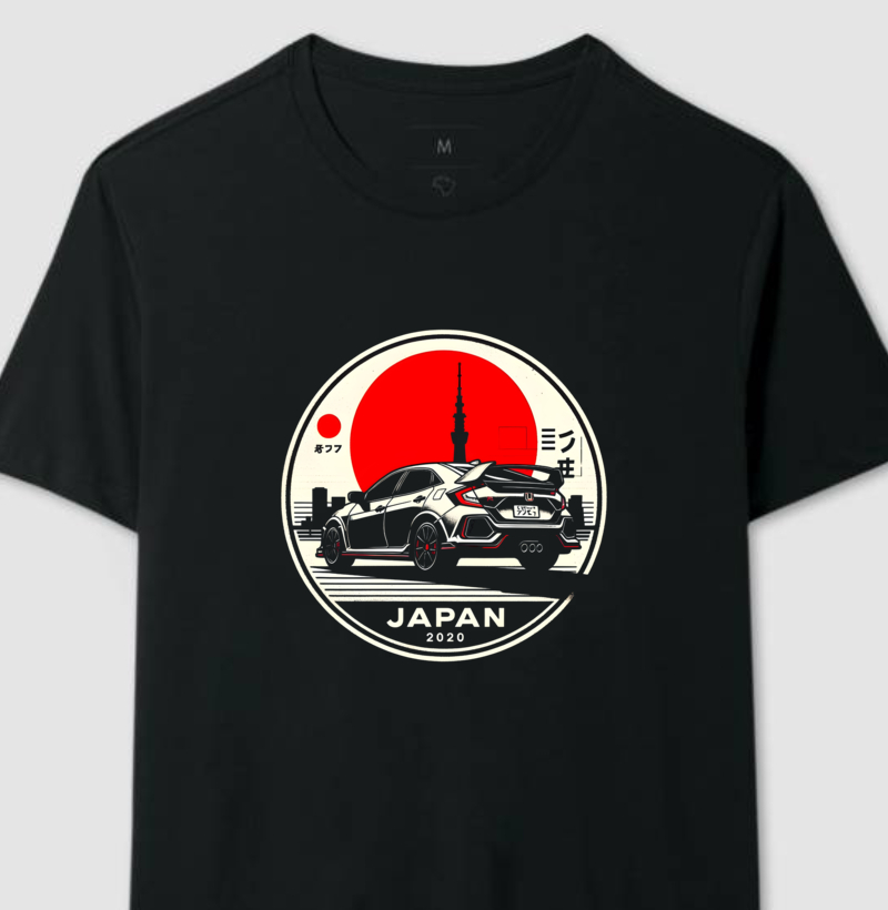 Camiseta Manga Curta Civic Type R Sun