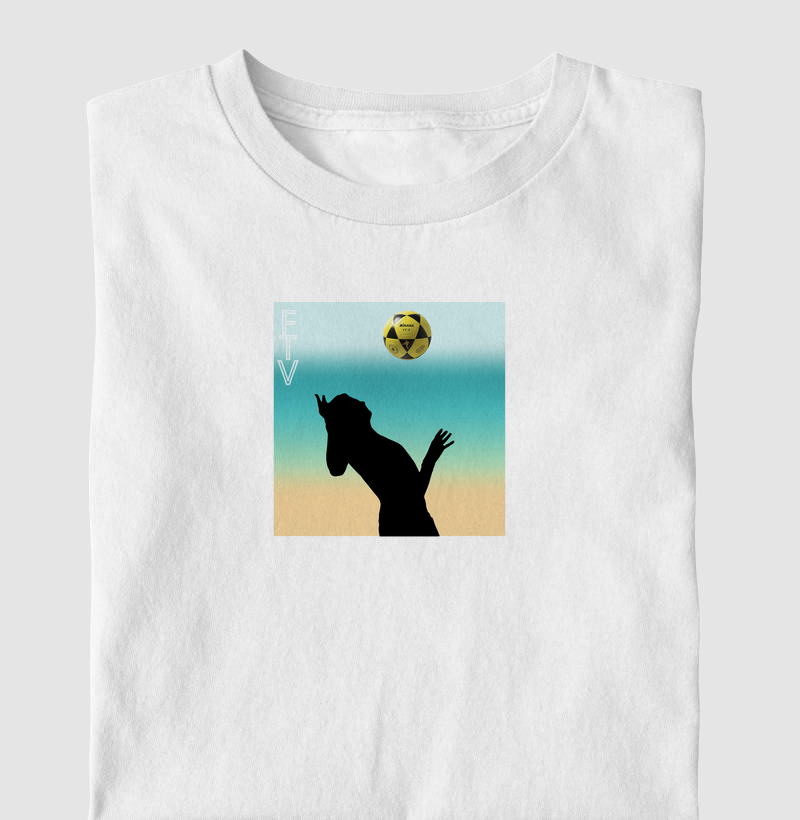 Camiseta  jogando futevôlei