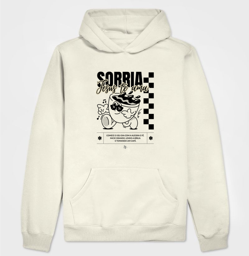 Sorria Jesus te ama. Comece o dia com alegria e fé