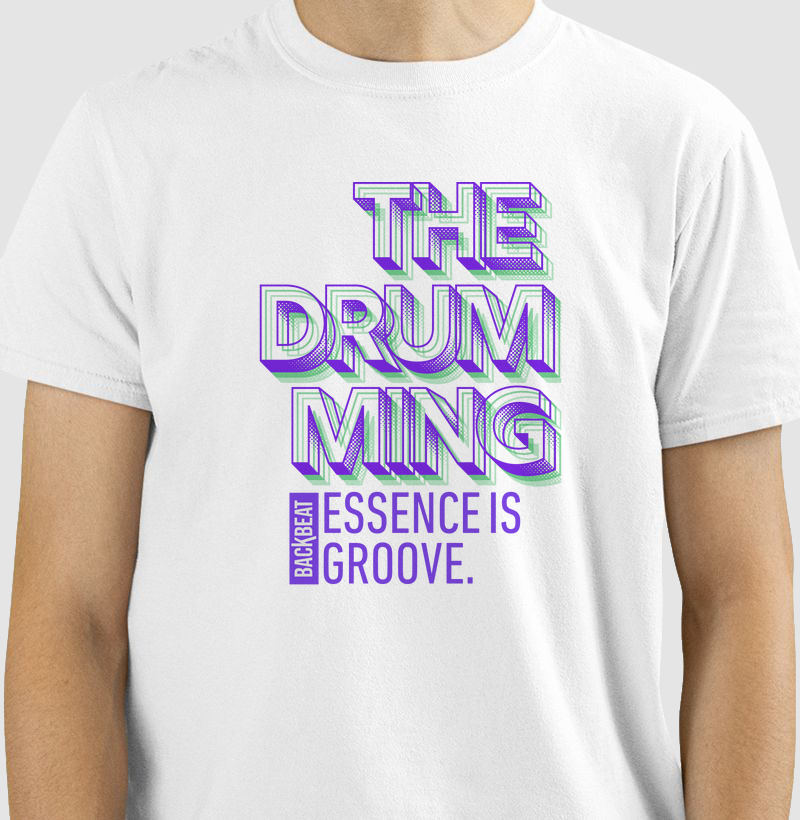 Camiseta Classic The Drumming Essence Is Groove - Branca