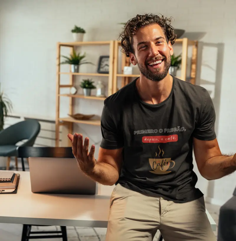 Primeiro o Pregão, depois o café - Camiseta